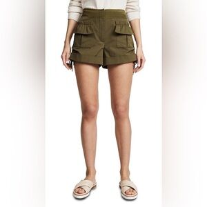 Carven Frill Trim Shorts in green - size 34 (US4)